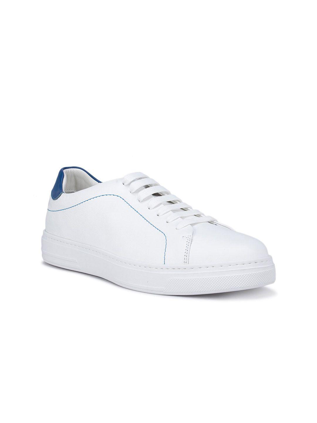 rosso brunello men white leather sneakers