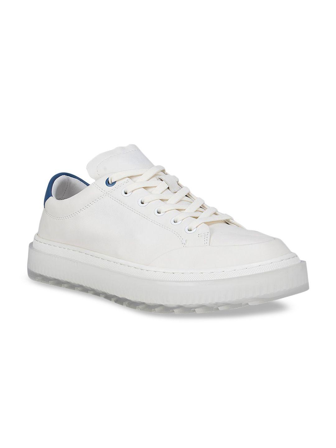 rosso brunello men white leather sneakers