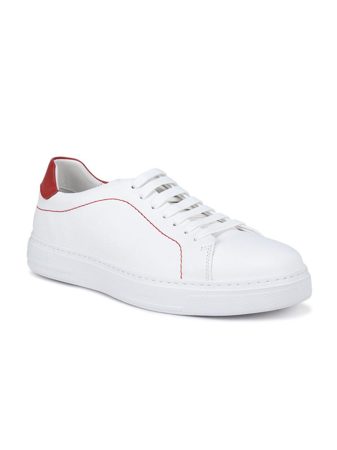 rosso brunello men white leather sneakers