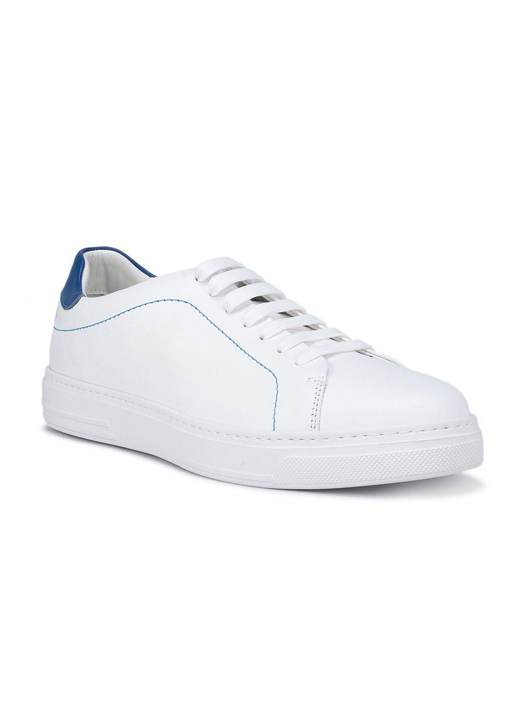 rosso brunello men white leather sneakers