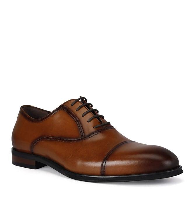 rosso brunello tan lace up shoes