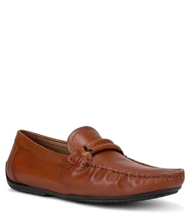 rosso brunello tan leather loafers