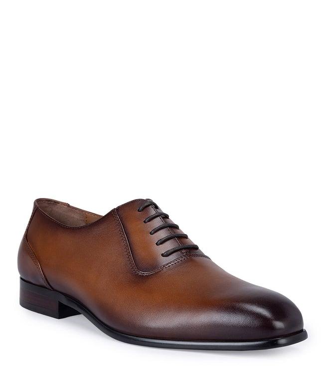 rosso brunello tan men's leather lace-ups