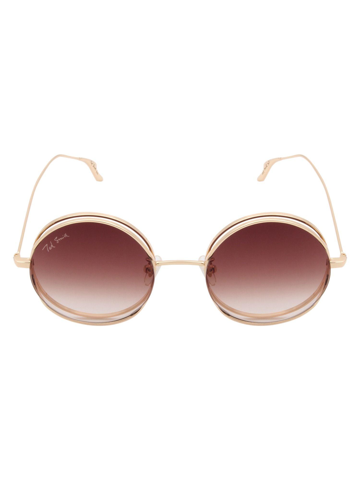 round sunglasses in rose gold frame twornd for men & women