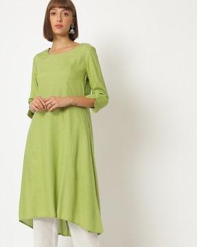 round-neck a-line kurta