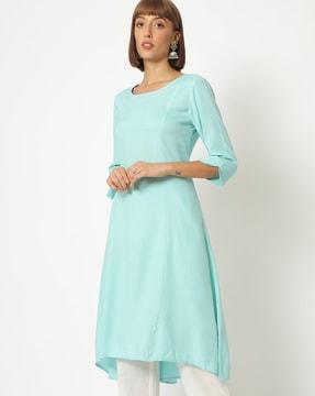 round-neck a-line kurta