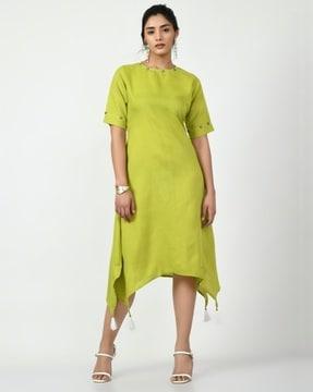 round-neck a-line kurta