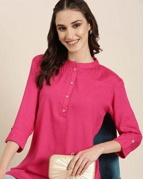 round-neck a-line kurti