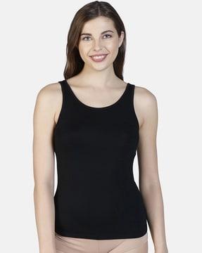 round-neck camisole top