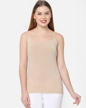 round-neck camisole with adjustable strap