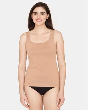 round-neck cotton camisole