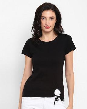 round-neck cotton t-shirt