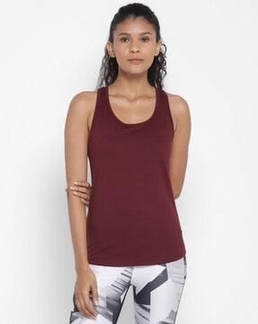 round-neck cotton tank top