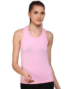 round-neck cotton tank top