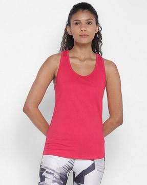 round-neck cotton tank top