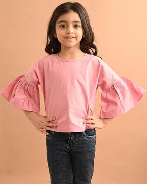 round-neck cotton top