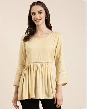 round-neck flared kurti