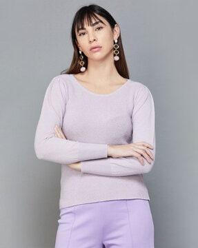 round-neck full-sleeve sweatshirt