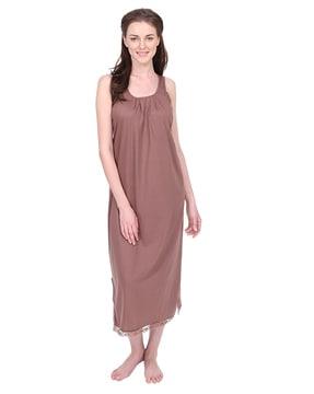 round-neck longline camisole with slit