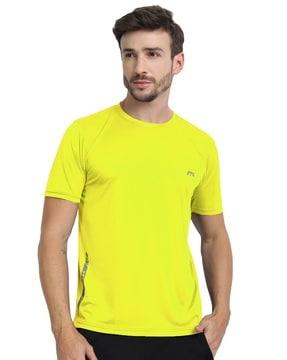 round-neck polyester t-shirts with short sleeves