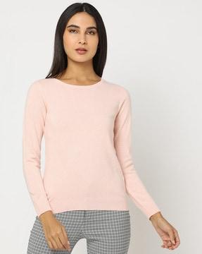 round-neck regular fit pullover