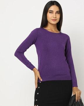 round-neck regular fit pullover