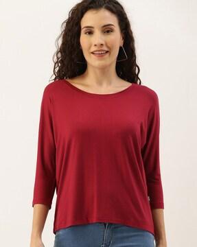 round neck relaxed fit top