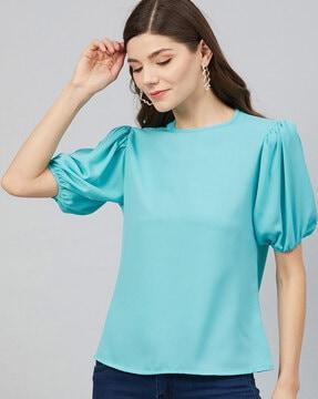 round neck relaxed fit top