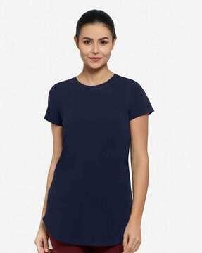 round-neck short sleeves long length t-shirt - atp85201