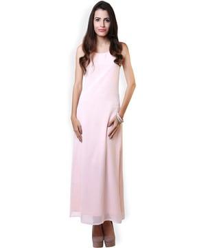 round neck sleeveless dress