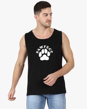 round-neck sleeveless t-shirt