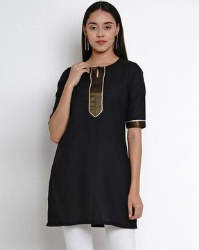 round neck straight tunic