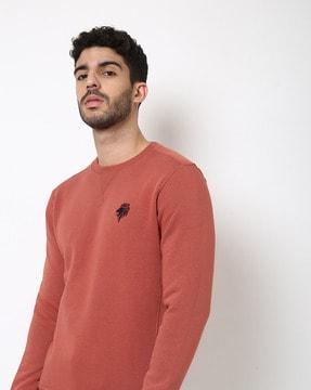 round-neck sweatshirt with brand logo