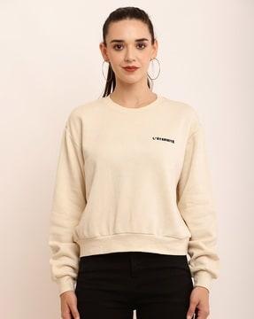 round-neck sweatshirt with full sleeves