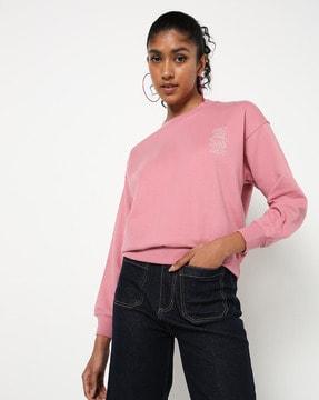 round-neck sweatshirt with placement print