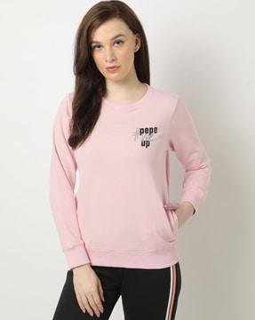 round-neck sweatshirt with placement print