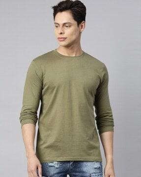 round neck t-shirt with full sleeves