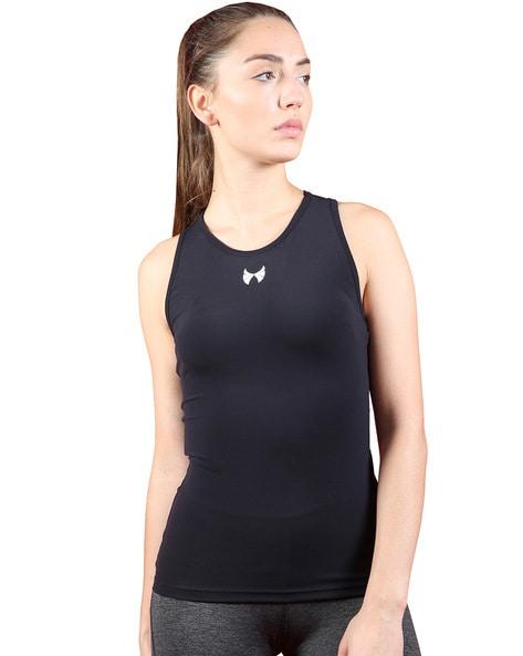 round-neck tank top with racerback