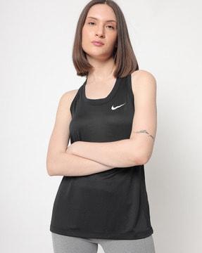 round-neck top with brand logo