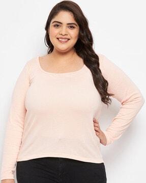 round-neck top with full-sleeves