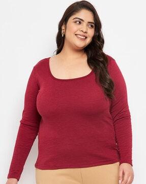 round-neck top with full-sleeves