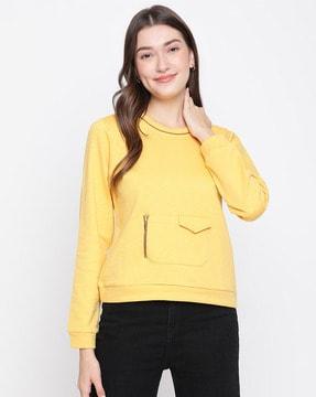 round-neck top with full sleeves