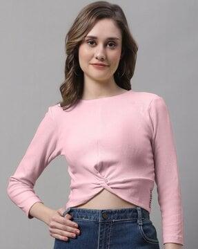 round-neck top with full sleeves