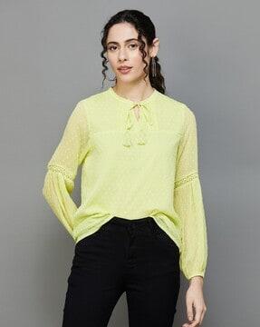 round-neck top with full sleeves