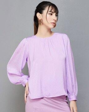 round-neck top with full sleeves