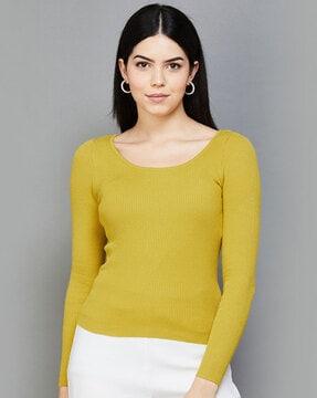 round-neck top with full sleeves