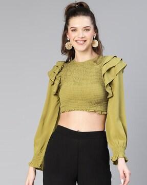 round-neck top with full sleeves