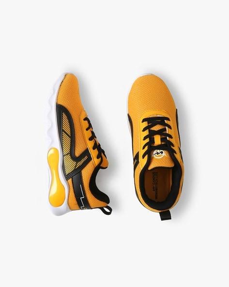 round-toe lace-up running shoes