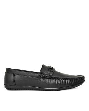 round-toe bit loafers