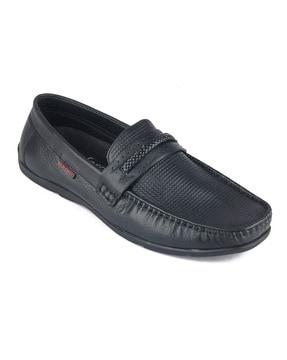 round-toe bit loafers